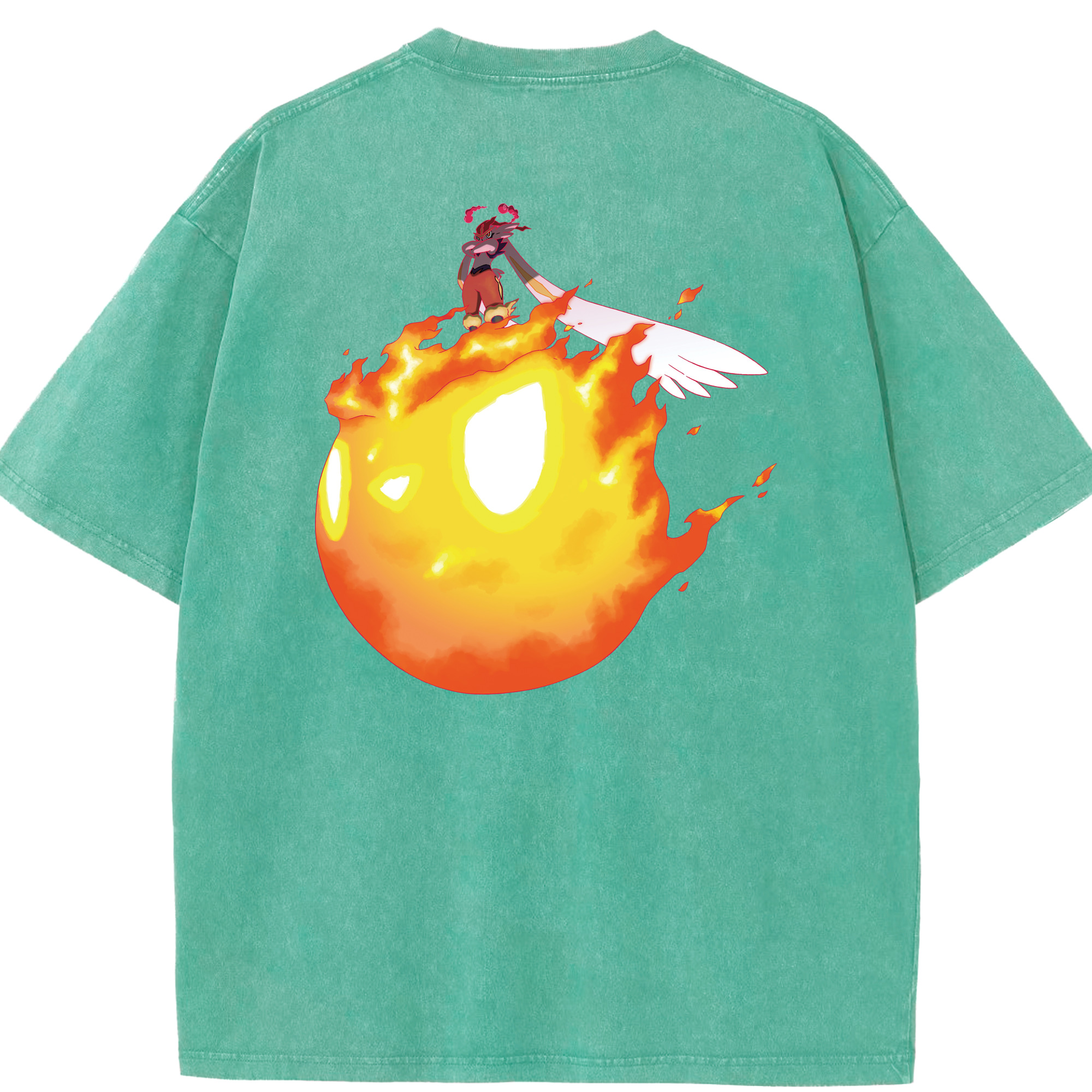 （画像用） ポケットモンスター Pokémon 綿100% ヴィンテージ風 半袖Tシャツ（背面プリント）